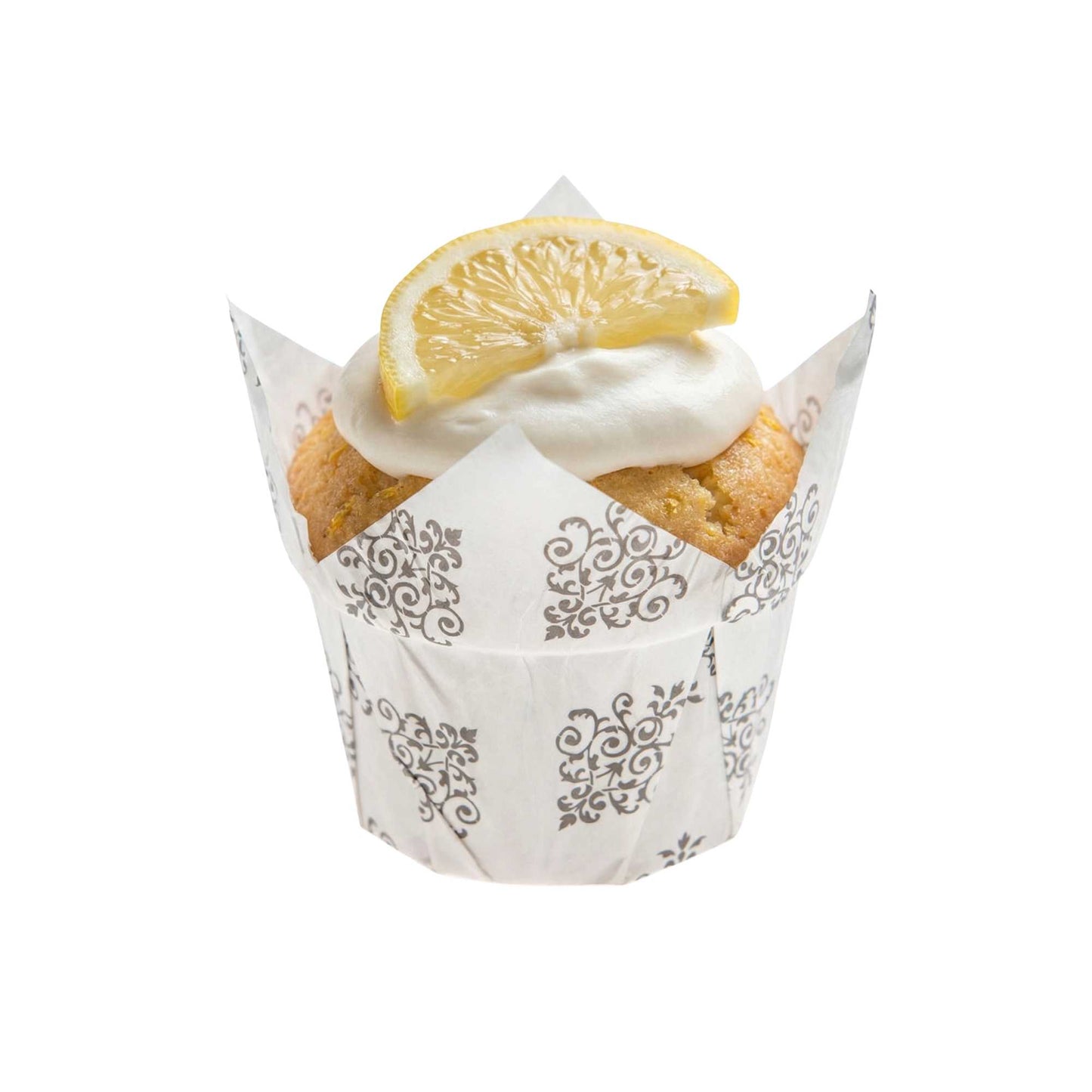 Panificio 1 oz Tulip Vintage Floral Paper Regular Baking Cup - 3" x 3" x 3 1/2" - 200 count box