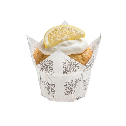 Panificio 1 oz Tulip Vintage Floral Paper Regular Baking Cup - 3" x 3" x 3 1/2" - 200 count box