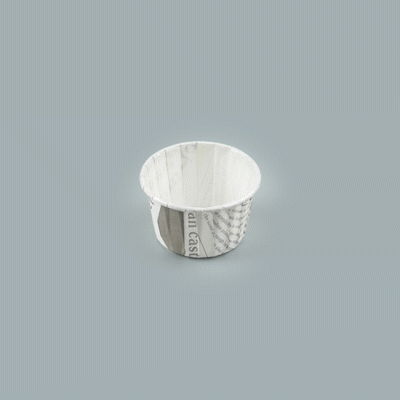 Panificio 2 oz Round Newsprint Paper Medium Baking Cup - Pleated - 2 1/4" x 2 1/4" x 1 1/2" - 200 count box