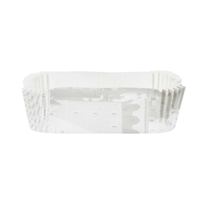 Panificio 5 oz Elliptical Newsprint Paper Large Baking Cup - Ridged - 4 1/2" x 2 1/2" x 1 1/4" - 200 count box