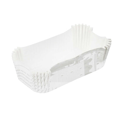 Panificio 5 oz Elliptical Newsprint Paper Large Baking Cup - Ridged - 4 1/2" x 2 1/2" x 1 1/4" - 200 count box