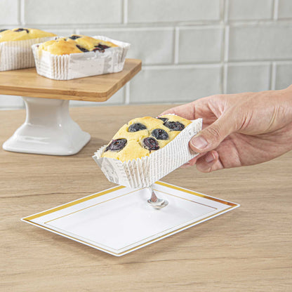 Panificio 5 oz Elliptical Newsprint Paper Large Baking Cup - Ridged - 4 1/2" x 2 1/2" x 1 1/4" - 200 count box