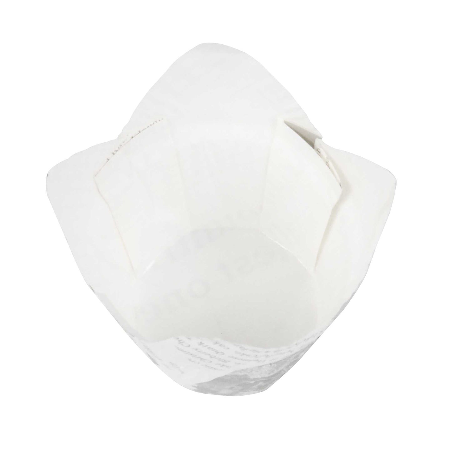 Panificio 1 oz Tulip Newsprint Paper Regular Baking Cup - 3" x 3" x 3 1/2" - 200 count box