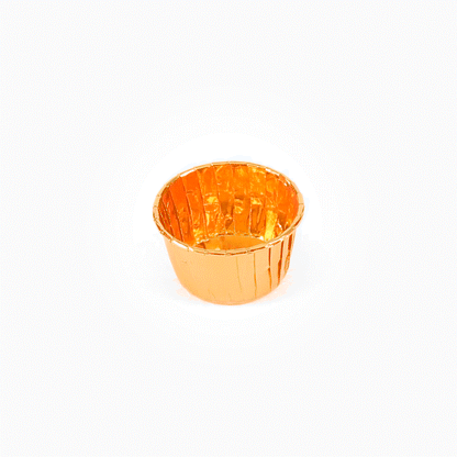 Panificio 3 oz Round Rose Gold Paper Small Baking Cup - Pleated - 2 1/2" x 2 1/2" x 1 1/2" - 200 count box