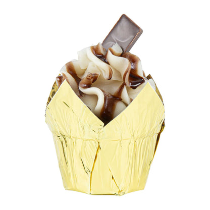 Panificio 4 oz Tulip Rose Gold Paper Regular Baking Cup - 2 1/4" x 2 1/4" x 1 1/2" - 200 count box