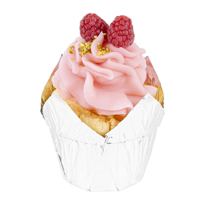 Panificio 4 oz Tulip Metallic Silver Paper Regular Baking Cup - 2 1/4" x 2 1/4" x 1 1/2" - 200 count box