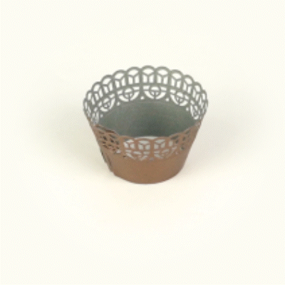 Bellissimo Round Cocoa Brown Paper Cupcake Wrap - 2 1/4" x 2 1/4" x 2" - 200 count box