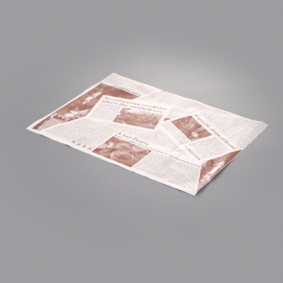Gastronomia Newsprint Paper Food Wrap and Basket Liner - Greaseproof - 15" x 11" - 200 count box