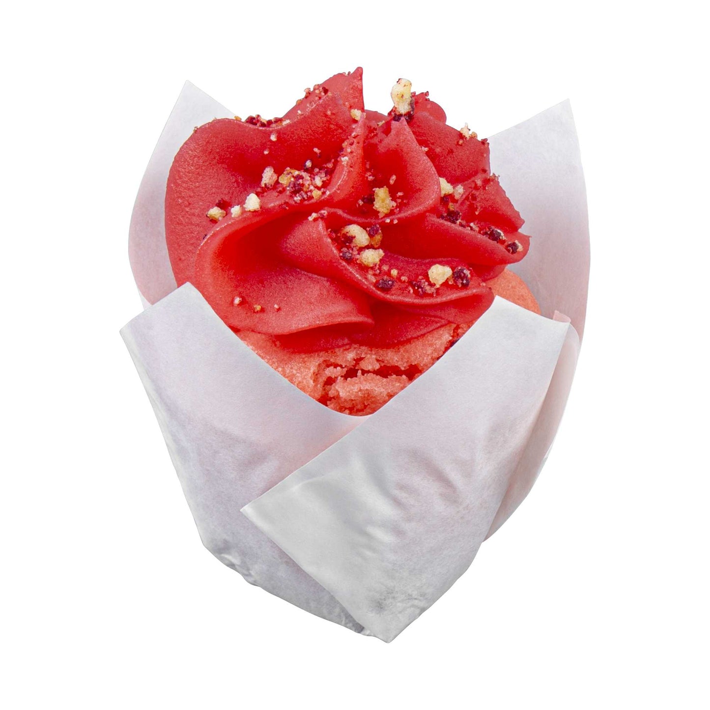 Panificio 2 oz Tulip Sugar White Paper Baking Cup - Greaseproof - 1 1/2" x 1 1/2" x 2 1/4" - 200 count box