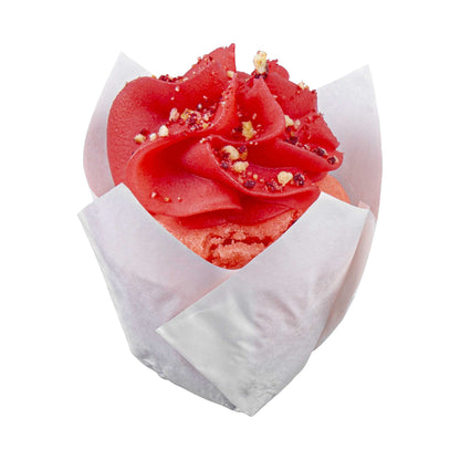 Panificio 2 oz Tulip Sugar White Paper Baking Cup - Greaseproof - 1 1/2" x 1 1/2" x 2 1/4" - 200 count box