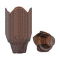 Panificio 6 oz Daffodil Brown Paper Baking Cup - Greaseproof - 3 1/4" x 3 1/4" x 3" - 200 count box