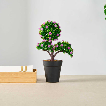 Fiore Purple Plastic Mini Crape Myrtle in Plastic Pot - 7 1/2" x 4" x 11" - 1 count box