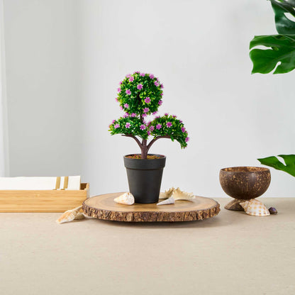 Fiore Purple Plastic Mini Crape Myrtle in Plastic Pot - 7 1/2" x 4" x 11" - 1 count box