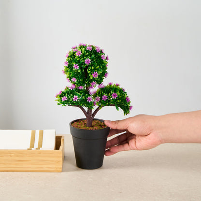Fiore Round Purple Plastic Mini Crape Myrtle in Plastic Pot - 7 1/2" x 4" x 11" - 12 count box