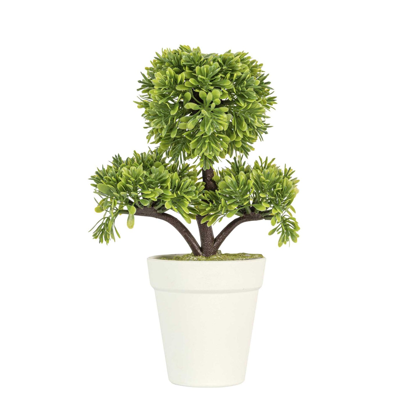 Fiore Green Plastic Petite Green Tree in Plastic Pot - 7" x 4" x 11" - 1 count box