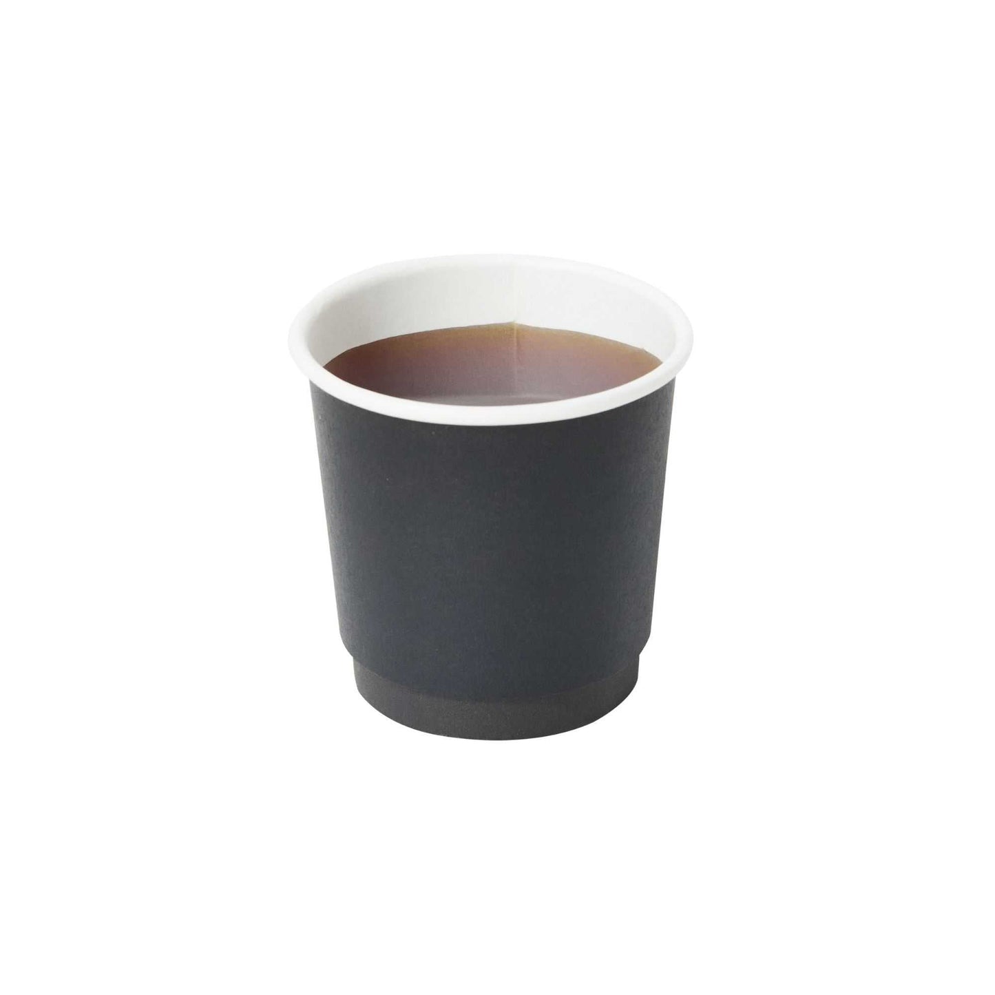 Restpresso 4 oz Black Paper Coffee Cup - Double Wall - 2 1/2" x 2 1/2" x 2 1/4" - 500 count box