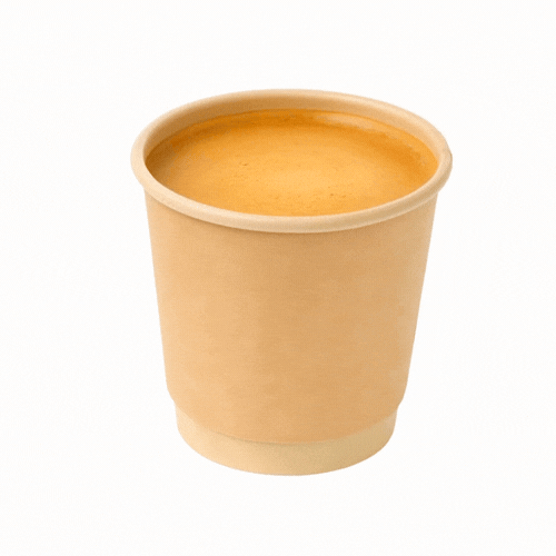 Restpresso 4 oz Kraft Paper Coffee Cup - Double Wall - 2 1/2" x 2 1/2" x 2 1/4" - 25 count box