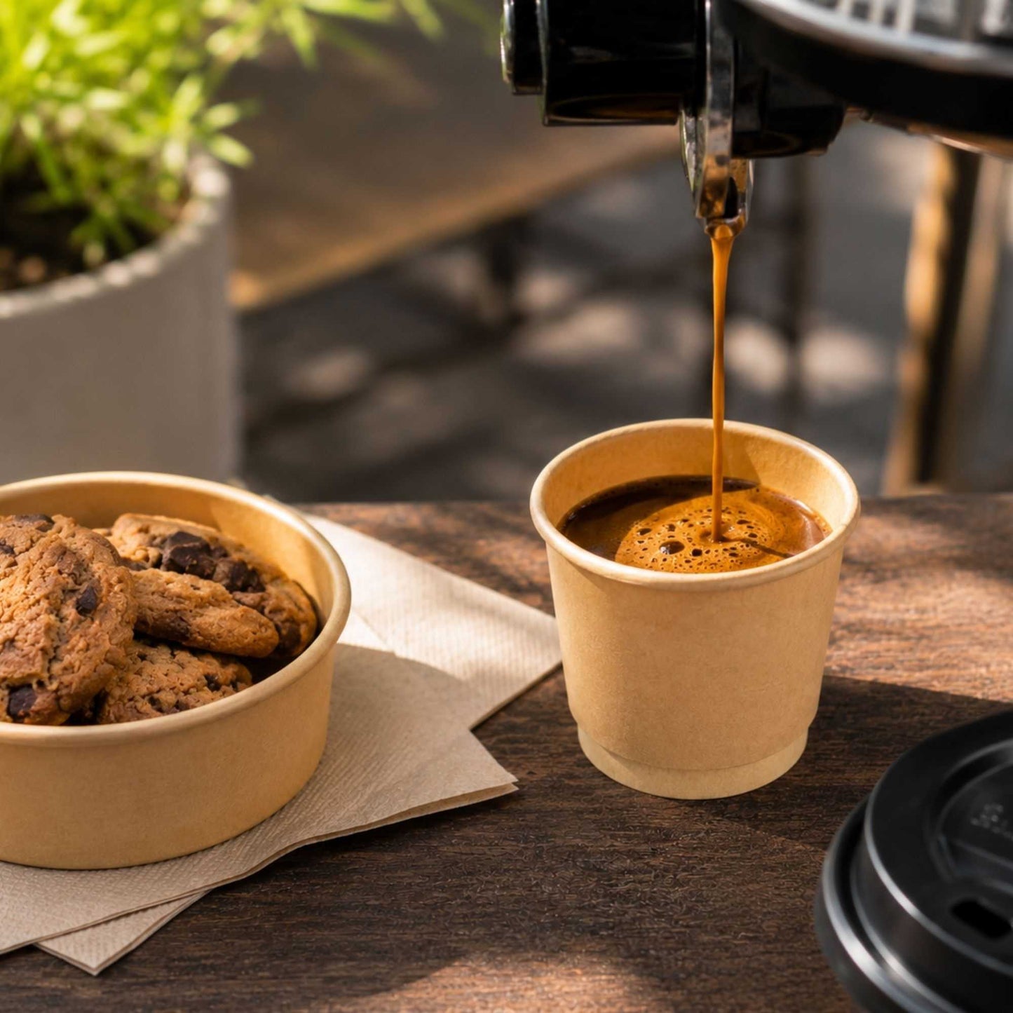 Restpresso 4 oz Kraft Paper Coffee Cup - Double Wall - 2 1/2" x 2 1/2" x 2 1/4" - 500 count box