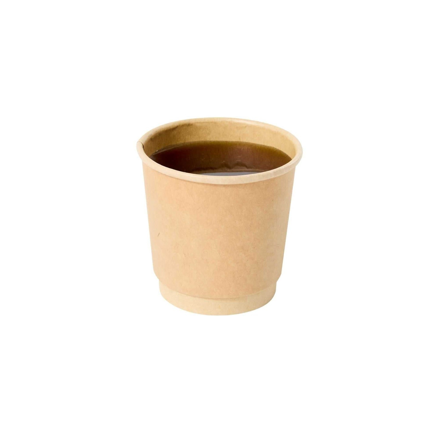 Restpresso 4 oz Kraft Paper Coffee Cup - Double Wall - 2 1/2" x 2 1/2" x 2 1/4" - 500 count box