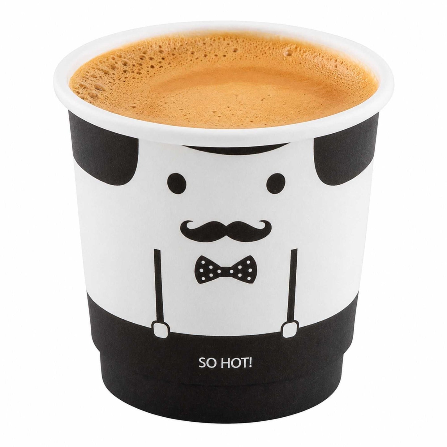 Restpresso 4 oz Monsieur Paper Coffee Cup - Double Wall - 2 1/2" x 2 1/2" x 2 1/4" - 500 count box