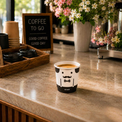 Restpresso 4 oz Monsieur Paper Coffee Cup - Double Wall - 2 1/2" x 2 1/2" x 2 1/4" - 500 count box