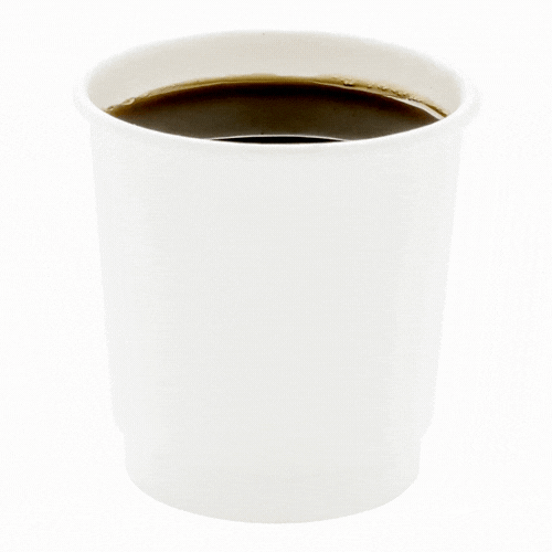 Restpresso 4 oz White Paper Coffee Cup - Double Wall - 2 1/2" x 2 1/2" x 2 1/4" - 25 count box