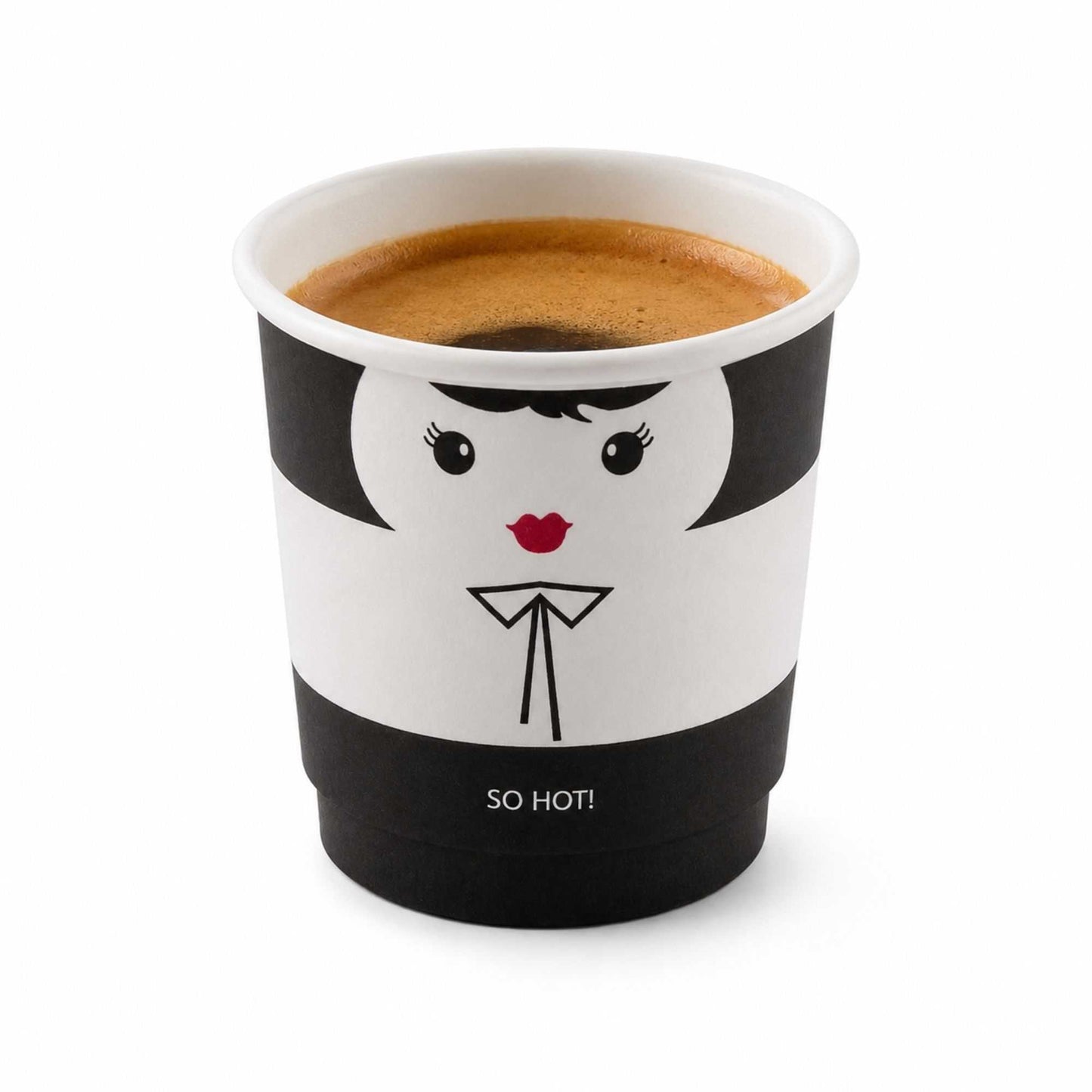 Restpresso 4 oz Madame Paper Coffee Cup - Double Wall - 2 1/2" x 2 1/2" x 2 1/4" - 500 count box