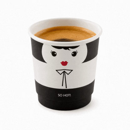 Restpresso 4 oz Madame Paper Coffee Cup - Double Wall - 2 1/2" x 2 1/2" x 2 1/4" - 500 count box