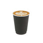12 oz Black Paper Coffee Cup - Double Wall - 3 1/2" x 3 1/2" x 4 1/4" - 500 count box