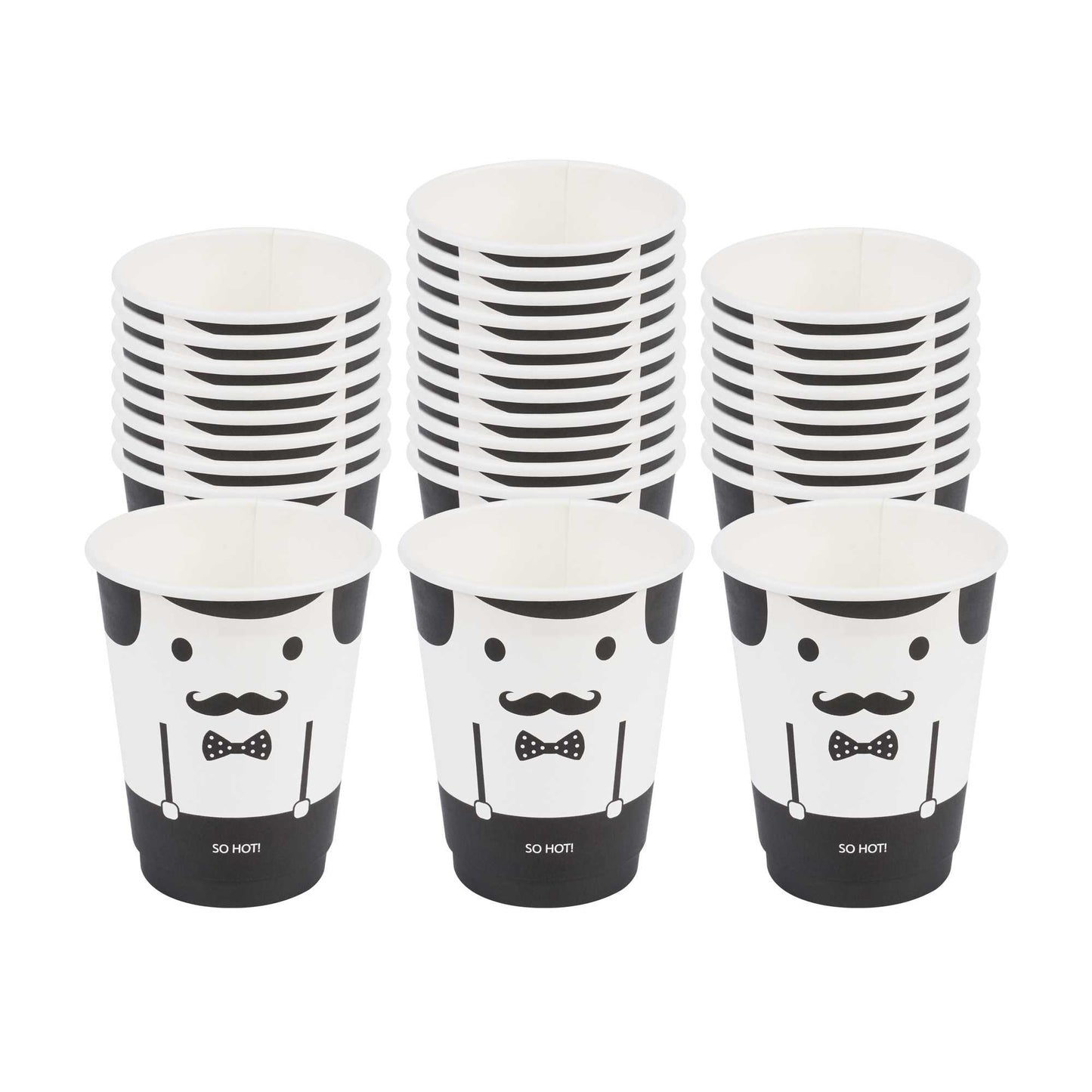 Restpresso 12 oz Monsieur Paper Coffee Cup - Double Wall - 3 1/2" x 3 1/2" x 4 1/4" - 500 count box