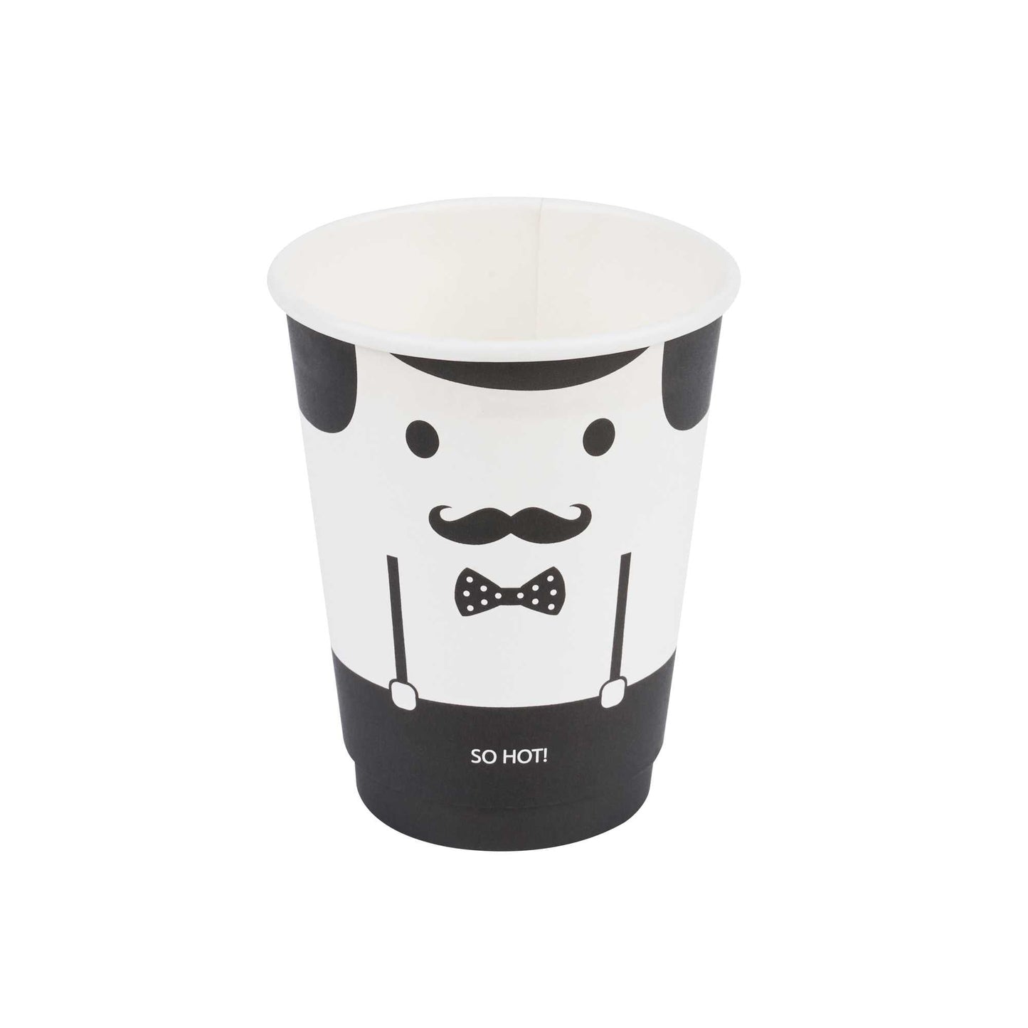 Restpresso 12 oz Monsieur Paper Coffee Cup - Double Wall - 3 1/2" x 3 1/2" x 4 1/4" - 500 count box