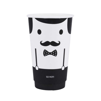 Restpresso 16 oz Monsieur Paper Coffee Cup - Double Wall - 3 1/2" x 3 1/2" x 5 1/2" - 500 count box