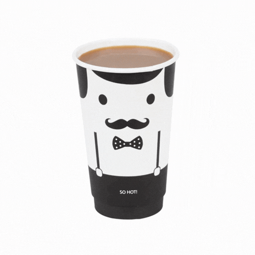 Restpresso 16 oz Monsieur Paper Coffee Cup - Double Wall - 3 1/2" x 3 1/2" x 5 1/2" - 500 count box