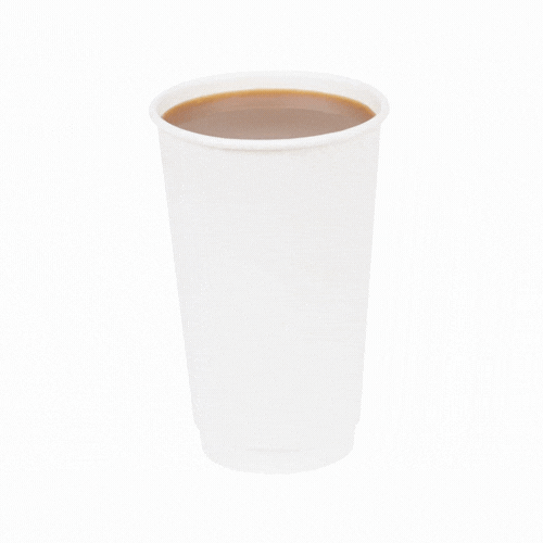Restpresso 16 oz White Paper Coffee Cup - Double Wall - 3 1/2" x 3 1/2" x 5 1/2" - 25 count box