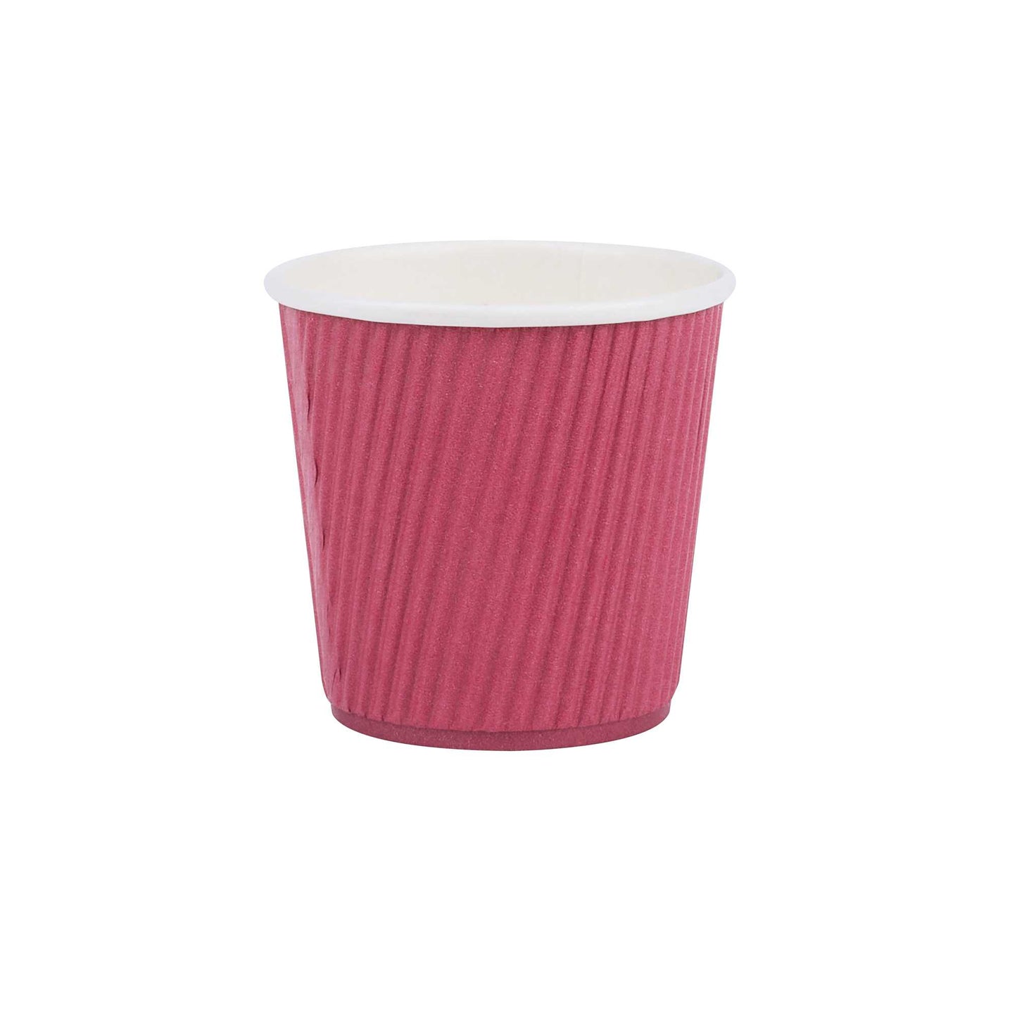 Restpresso 4 oz Crimson Paper Coffee Cup - Ripple Wall - 2 1/2" x 2 1/2" x 2 1/4" - 25 count box