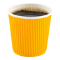Restpresso 4 oz Yellow Paper Coffee Cup - Ripple Wall - 2 1/2" x 2 1/2" x 2 1/4" - 500 count box