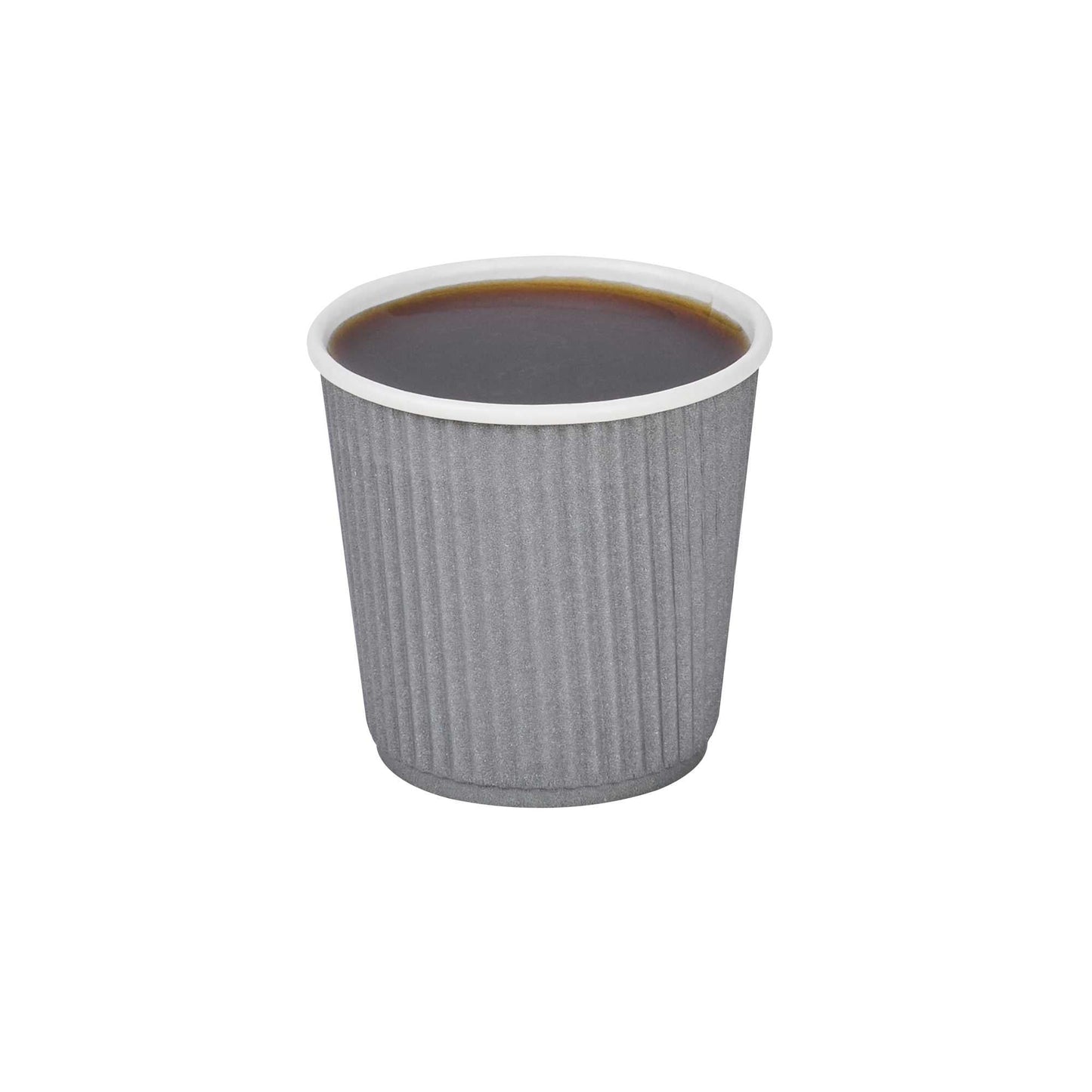 Restpresso 4 oz Gray Paper Coffee Cup - Ripple Wall - 2 1/2" x 2 1/2" x 2 1/4" - 500 count box