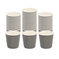 Restpresso 4 oz Gray Paper Coffee Cup - Ripple Wall - 2 1/2" x 2 1/2" x 2 1/4" - 25 count box