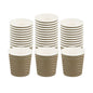 Restpresso 4 oz Mocha Pin Check Paper Coffee Cup - Spiral Wall - 2 1/2" x 2 1/2" x 2 1/4" - 500 count box