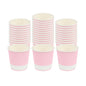 Restpresso 4 oz Light Pink Paper Coffee Cup - Ripple Wall - 2 1/2" x 2 1/2" x 2 1/4" - 25 count box