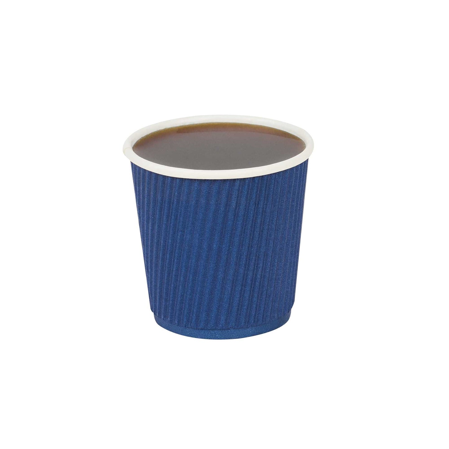 Restpresso 4 oz Midnight Blue Paper Coffee Cup - Ripple Wall - 2 1/2" x 2 1/2" x 2 1/4" - 500 count box
