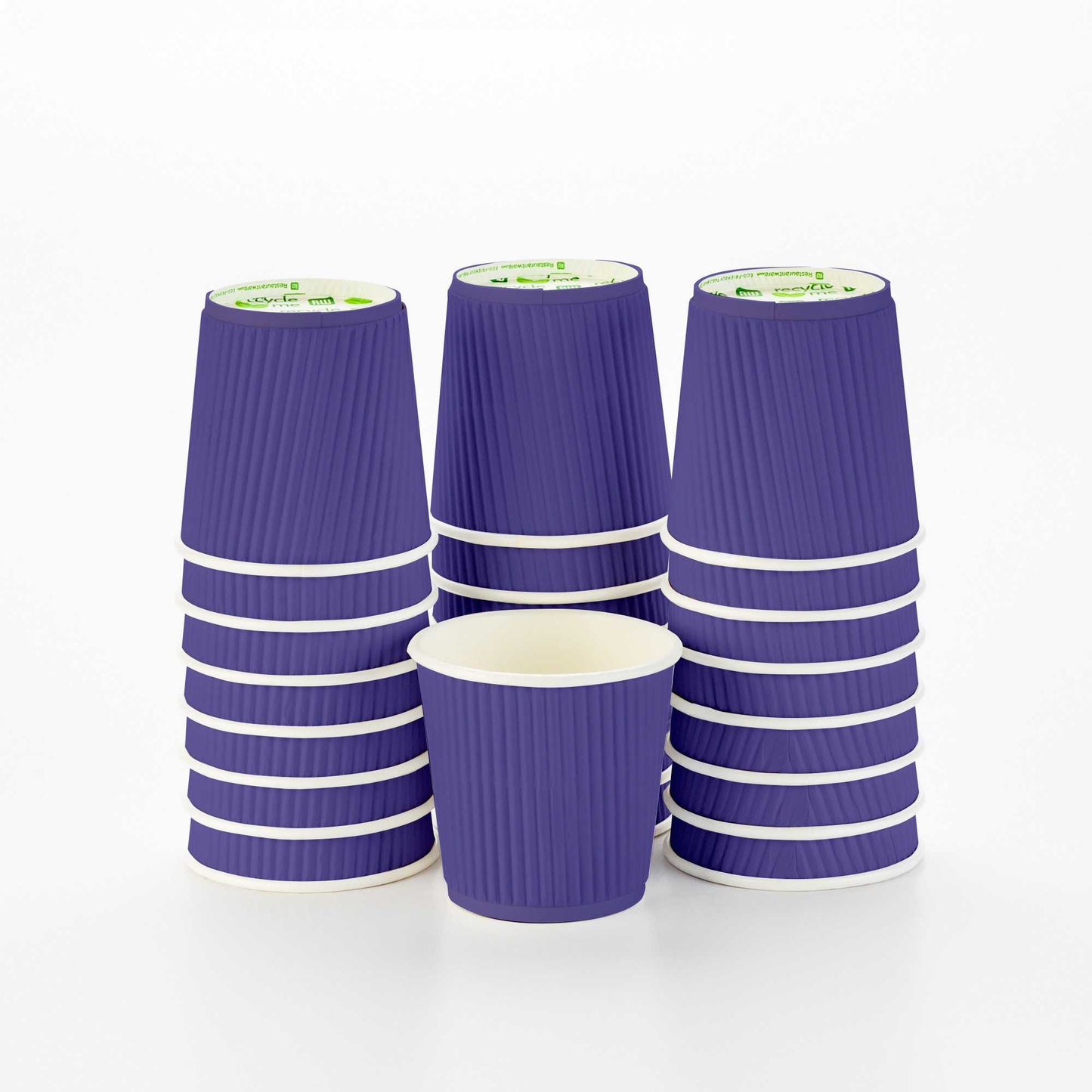 Restpresso 4 oz Royal Purple Paper Coffee Cup - Ripple Wall - 2 1/2" x 2 1/2" x 2 1/4" - 500 count box