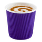 Restpresso 4 oz Royal Purple Paper Coffee Cup - Ripple Wall - 2 1/2" x 2 1/2" x 2 1/4" - 25 count box