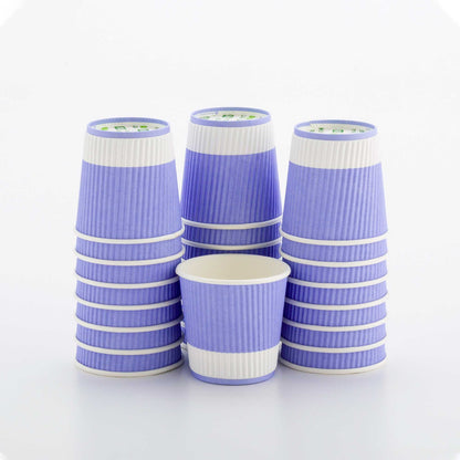 Restpresso 4 oz Light Purple Paper Coffee Cup - Ripple Wall - 2 1/2" x 2 1/2" x 2 1/4" - 500 count box
