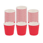 Restpresso 4 oz Red Paper Coffee Cup - Ripple Wall - 2 1/2" x 2 1/2" x 2 1/4" - 25 count box