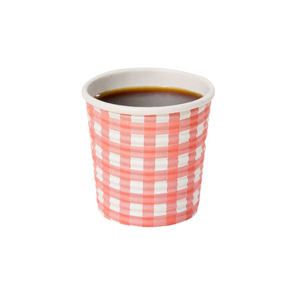 Restpresso 4 oz Picnic Print Paper Coffee Cup - Spiral Wall - 2 1/2" x 2 1/2" x 2 1/4" - 500 count box