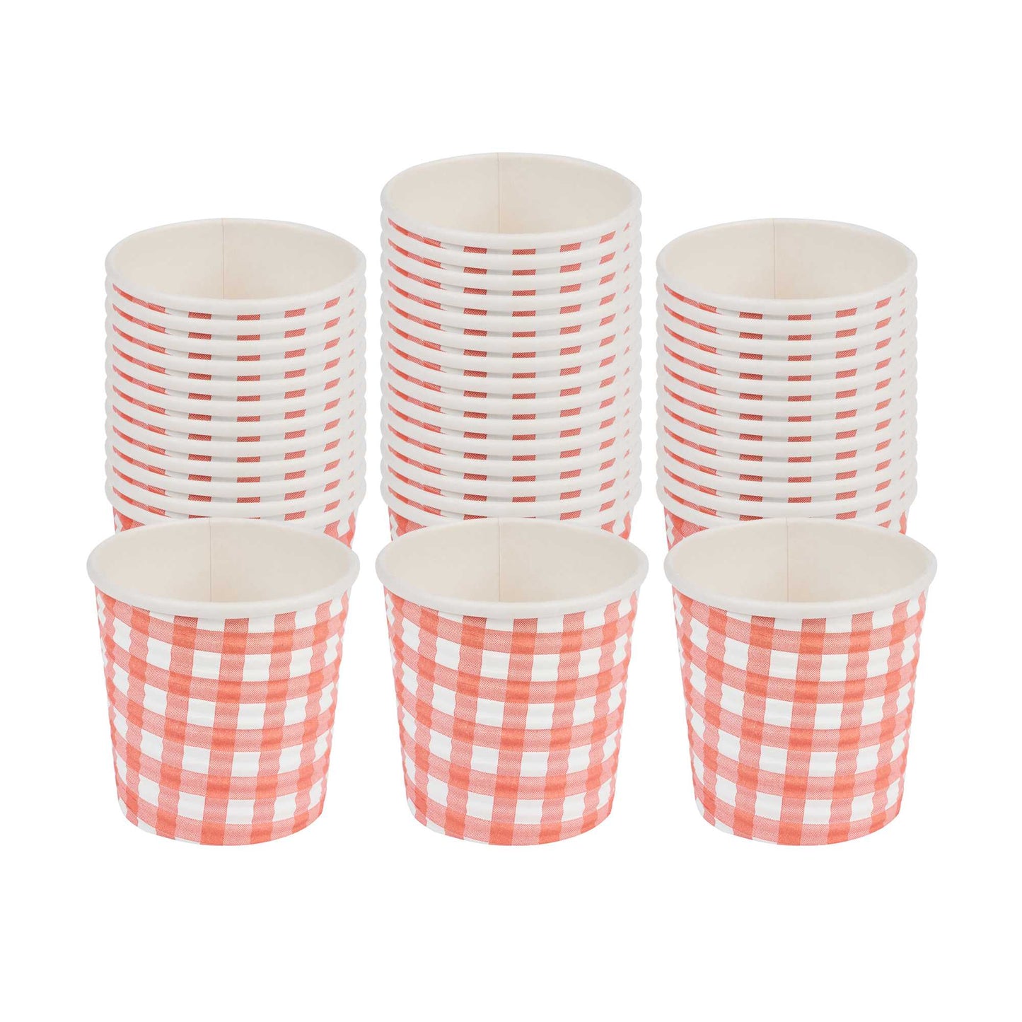 Restpresso 4 oz Picnic Print Paper Coffee Cup - Spiral Wall - 2 1/2" x 2 1/2" x 2 1/4" - 500 count box