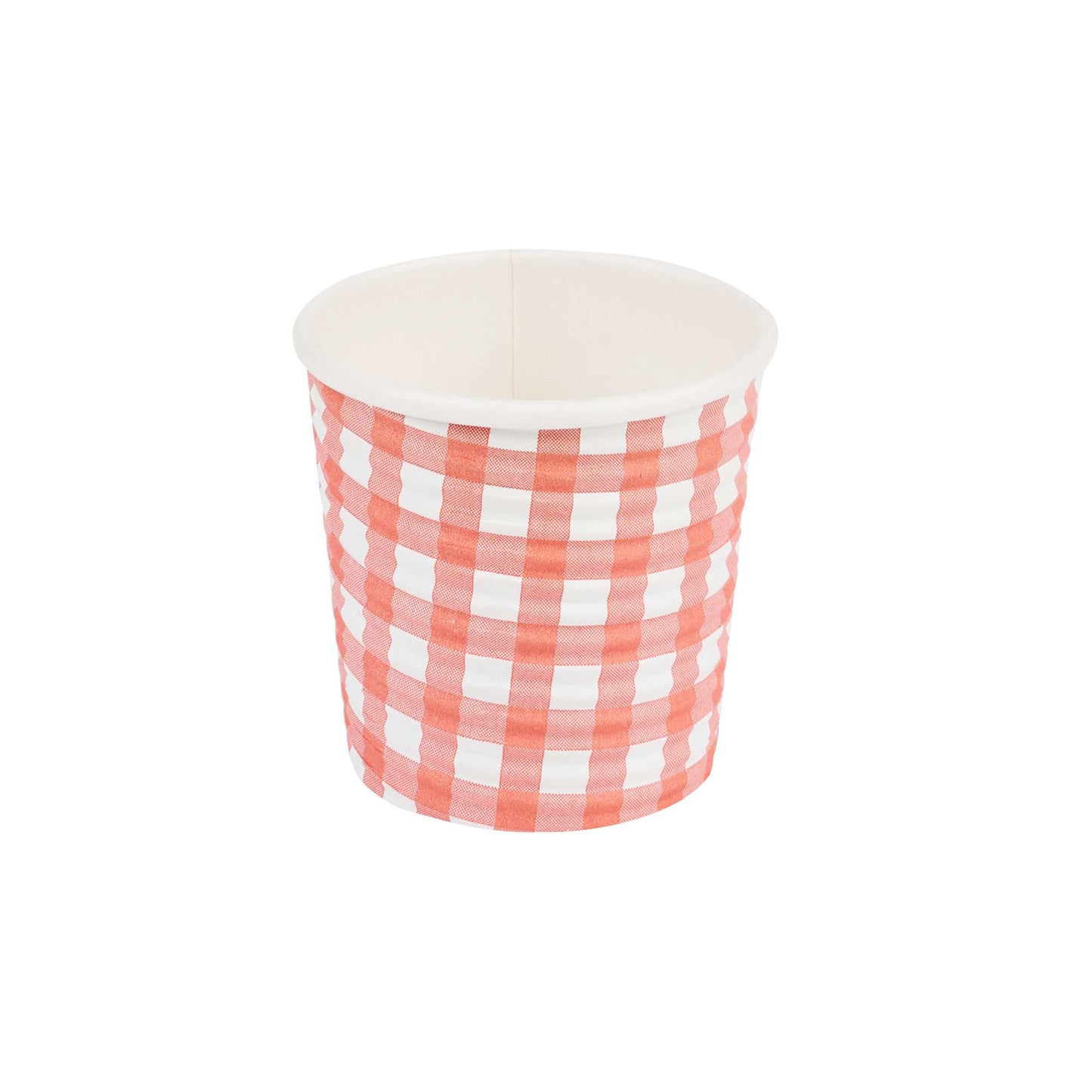 Restpresso 4 oz Picnic Print Paper Coffee Cup - Spiral Wall - 2 1/2" x 2 1/2" x 2 1/4" - 25 count box