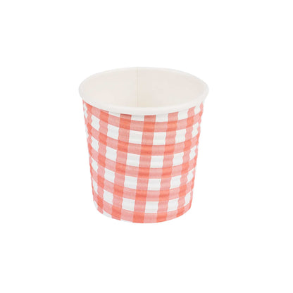 Restpresso 4 oz Picnic Print Paper Coffee Cup - Spiral Wall - 2 1/2" x 2 1/2" x 2 1/4" - 500 count box