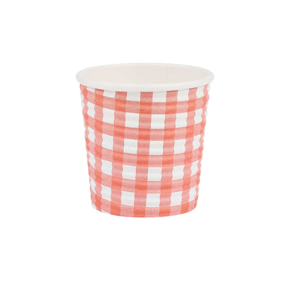 Restpresso 4 oz Picnic Print Paper Coffee Cup - Spiral Wall - 2 1/2" x 2 1/2" x 2 1/4" - 500 count box